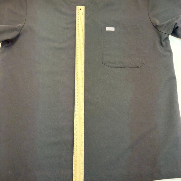 FIGS Chisec Three-Pocket Scrub Top Black Men's Large - Picture 8 of 8